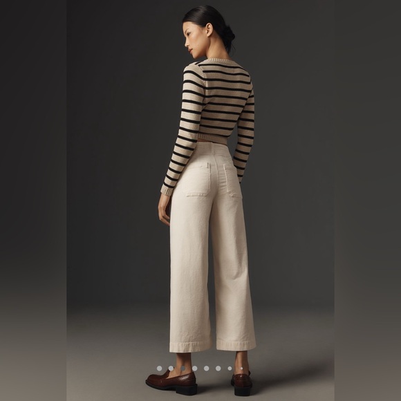 NWT Anthropologie Maeve The Colette cropped Wide-Leg corduroy pants - Picture 5 of 14